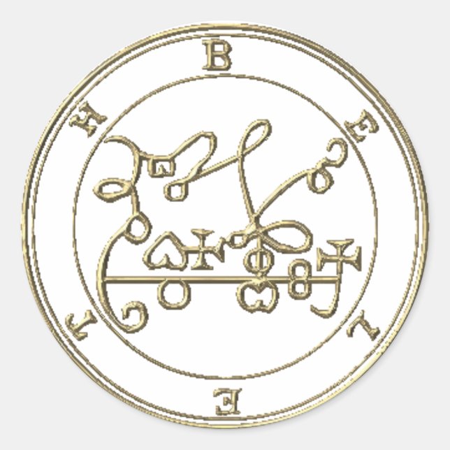 Adhesive Beleth Goétia Classic Round Sticker (Front)