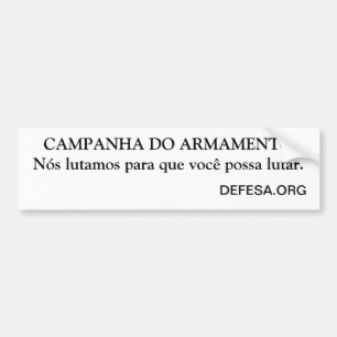 Adhesive car Campaign of the Armament Bumper Sticker