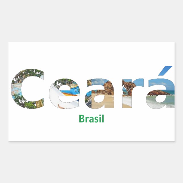 Adhesive Ceará Rectangular Sticker (Front)