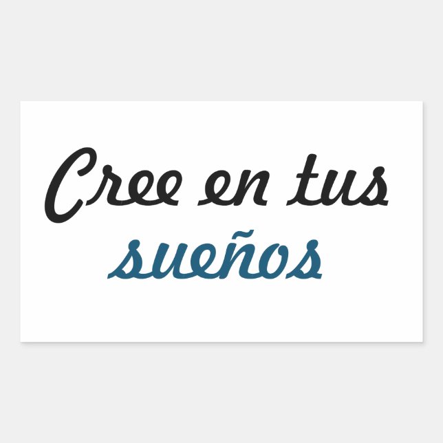 Adhesive cree en tus sueños rectangular sticker (Front)