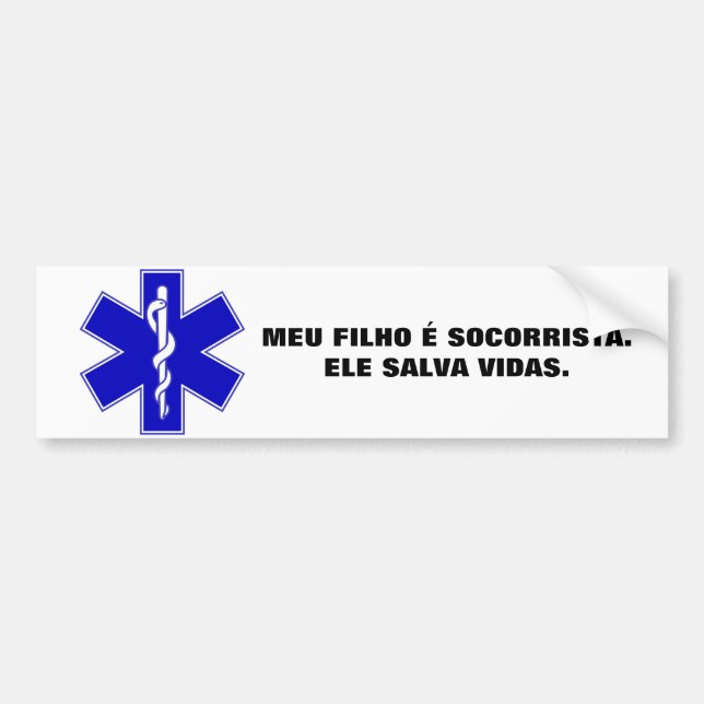 Adhesive for cars: RESCUER Bumper Sticker (Front)