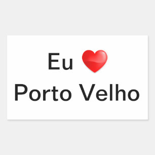 Adhesive I love Porto Velho Rectangular Sticker