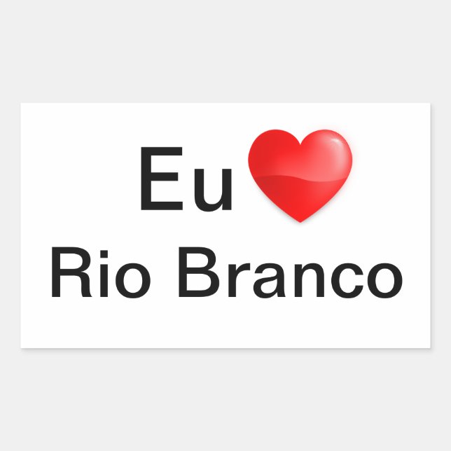 Adhesive I love Rio Branco Rectangular Sticker (Front)