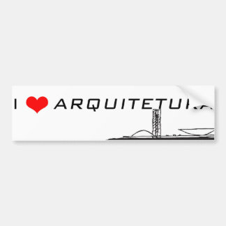 Adhesive I s2 Architecture Bumper Sticker
