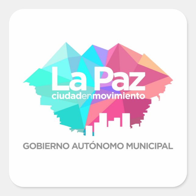 Adhesive La Paz Square Sticker (Front)
