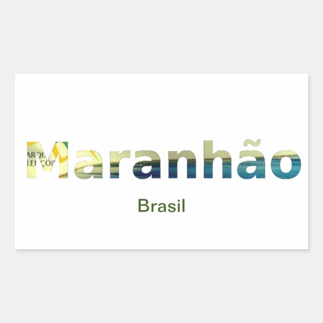 Adhesive Maranhão Rectangular Sticker (Front)