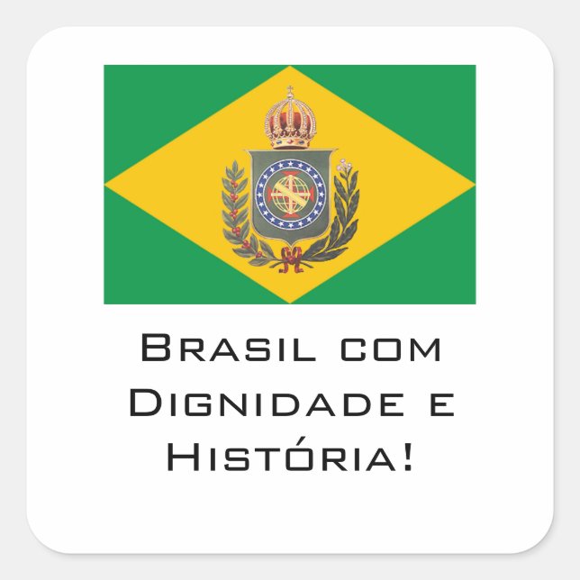 Adhesive Monarchy Dignity. Square Sticker (Front)