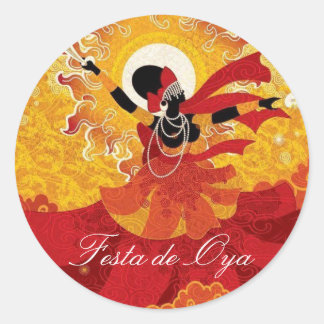 Adhesive Oya Party Classic Round Sticker