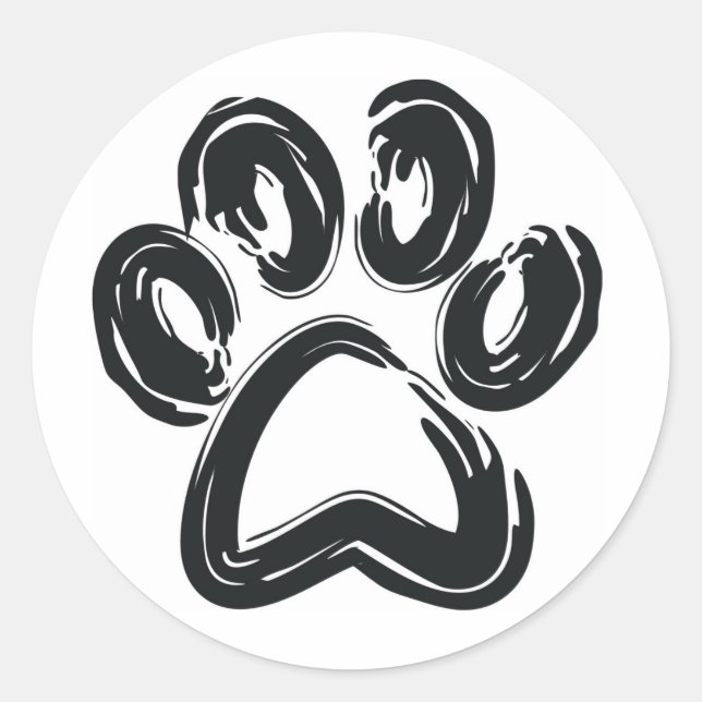 Adhesive Pata Classic Round Sticker (Front)