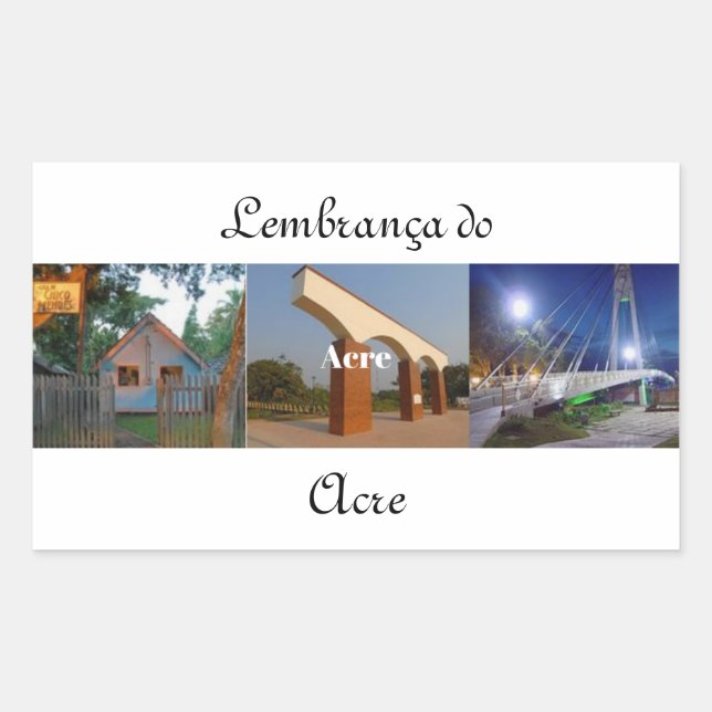 Adhesive reminder of Acre Rectangular Sticker (Front)