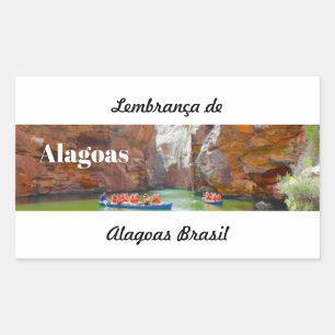 Adhesive reminder of Alagoas Rectangular Sticker