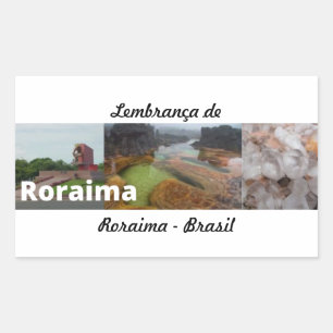 Adhesive reminder of Roraima Brasil Rectangular Sticker