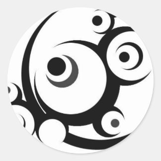 Adhesive Tribal Classic Round Sticker