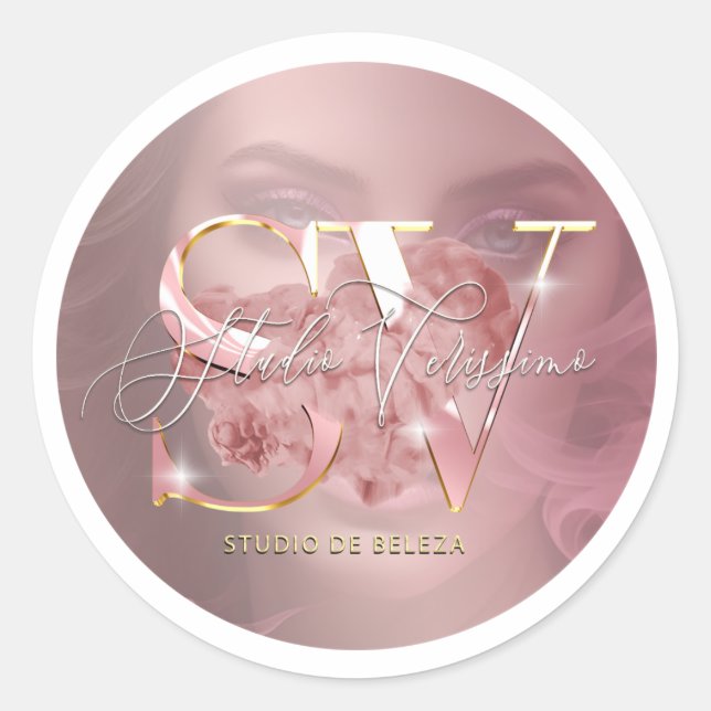 Adhesives and packaging classic round sticker (Front)