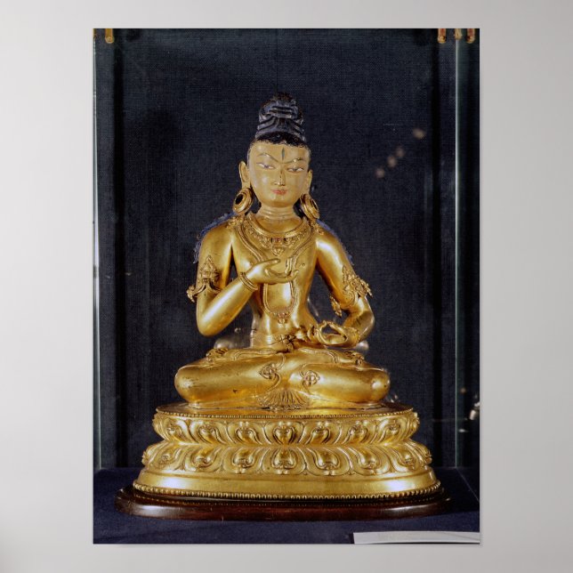 Adibuddha Vajrasattva seated in meditation Poster (Front)