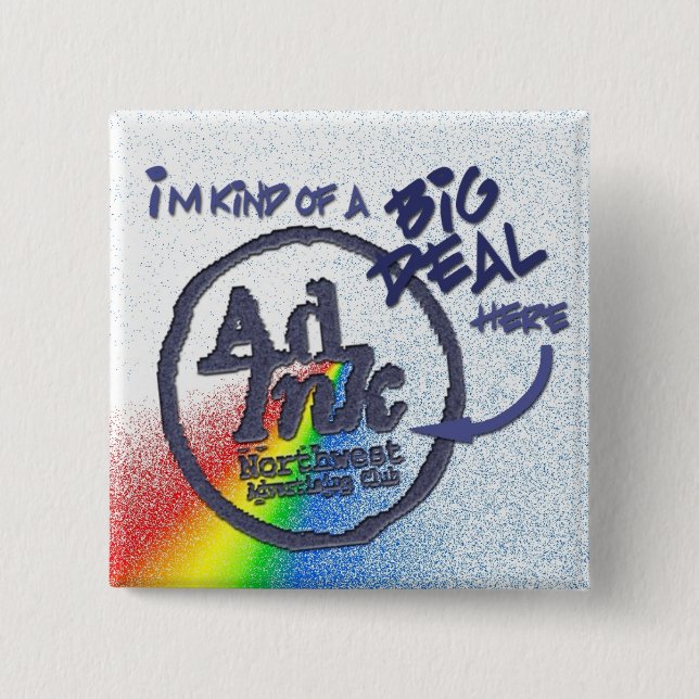 AdInk Big Deal Button, Prism Style 15 Cm Square Badge (Front)