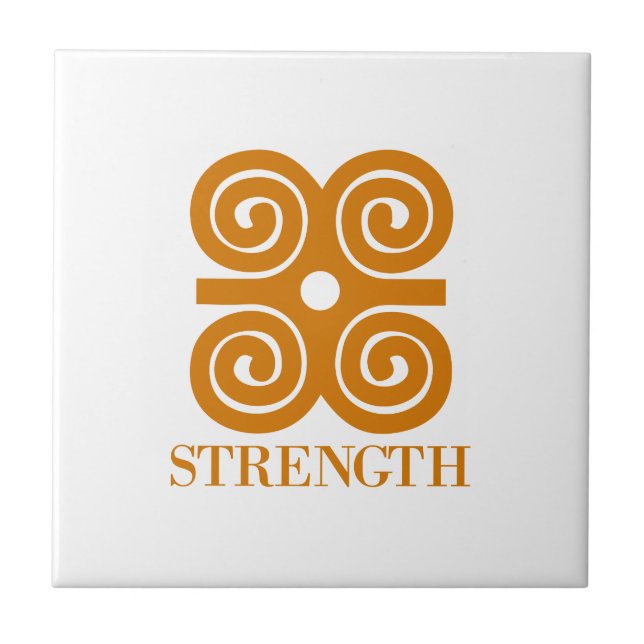Adinka Strength Symbol Gift Idea Ceramic Tile (Front)