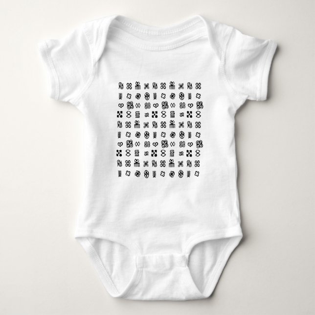 Adinkra African Symbols Baby Bodysuit (Front)