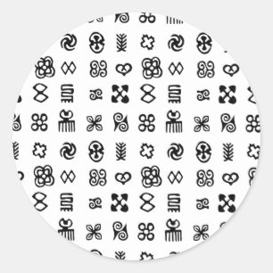 Adinkra African Symbols Classic Round Sticker