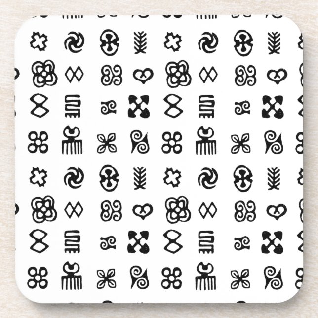 Adinkra African Symbols Coaster (Front)