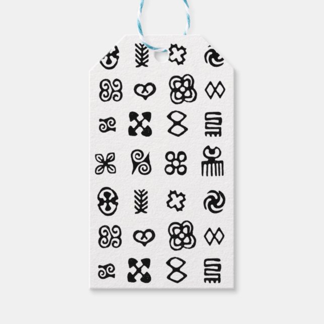 Adinkra African Symbols Gift Tags (Front)