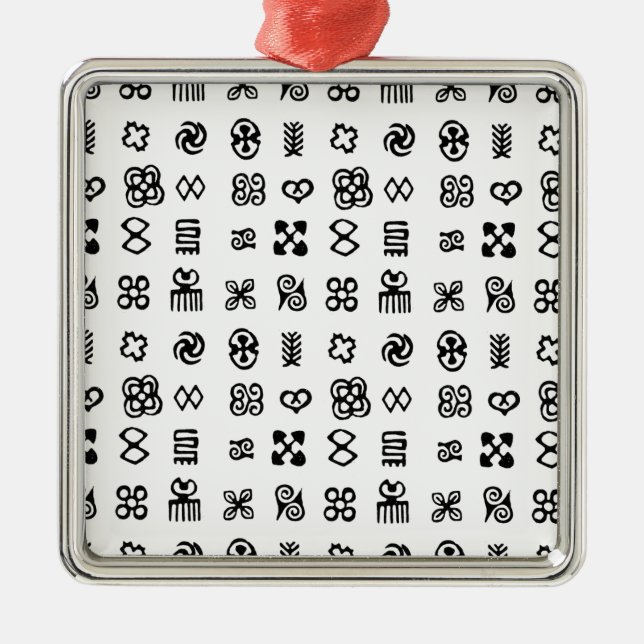 Adinkra African Symbols Metal Tree Decoration (Front)