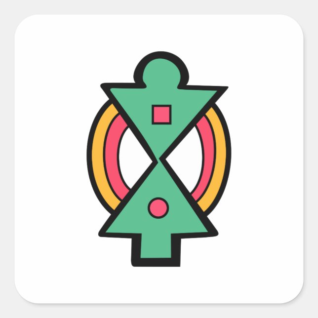 ADINKRA COOPERATION SQUARE STICKER (Front)