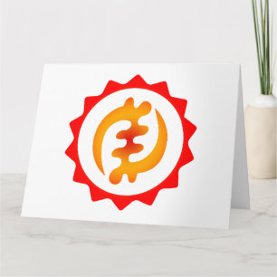 Adinkra God Is King Nyame ohene Symbol Gift Idea Card