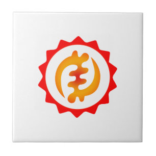 Adinkra God Is King Nyame ohene Symbol Gift Idea Ceramic Tile