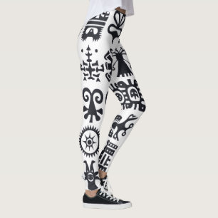 Adinkra Legging for Women Tribal Motifs – Ele