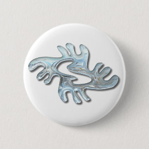 Adinkra-peace-glass 6 Cm Round Badge