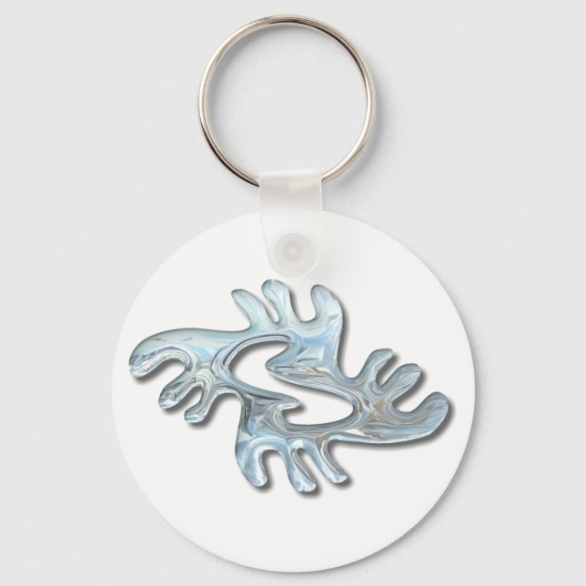 Adinkra-peace-glass Key Ring (Front)