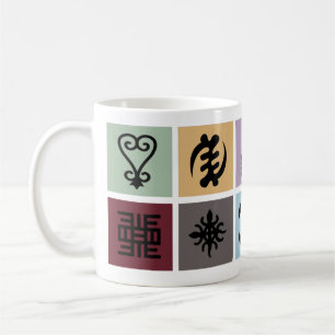 Adinkra Symbol Pattern  – African Heritage Cultura Coffee Mug