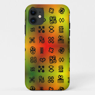 Adinkra Symbols With African Colours iPhone 11 Case