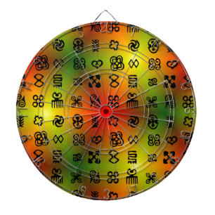 Adinkra Symbols With African Colours Dartboard