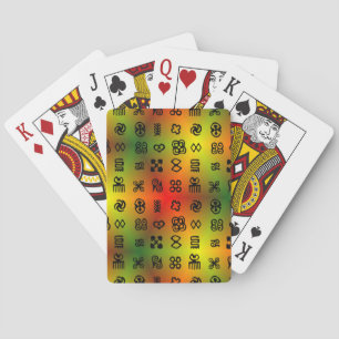 Adinkra Symbols With African Colours Playing Cards