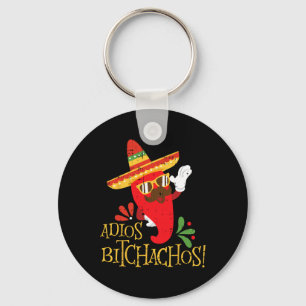 Adios Achos Cinco De Mayo Mexican Chilli Peppers Key Ring