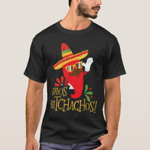 Adios Achos Cinco De Mayo Mexican Chilli Peppers T-Shirt