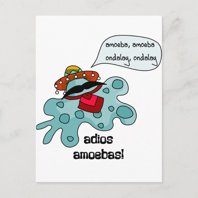 Adios Amoebas Postcard (Front)