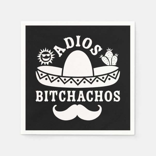 Adios Bitchachos Cinco De Mayo Napkin (Front)