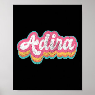 Adira First Name Girl Vintage 70s 80s Personalised Poster