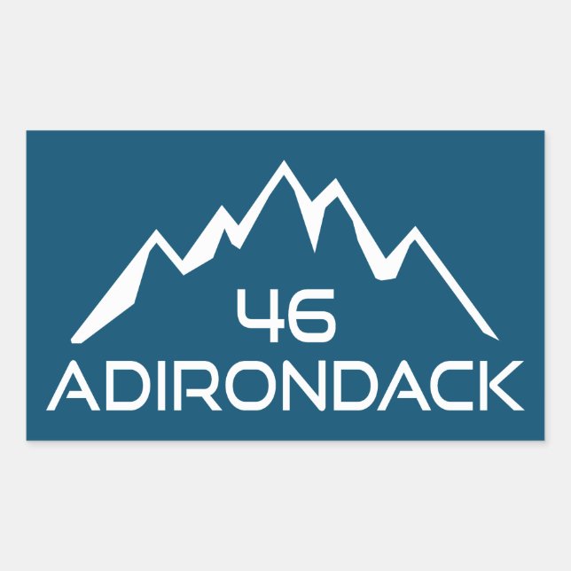 Adirondack 46 Mountains Rectangular Sticker (Front)