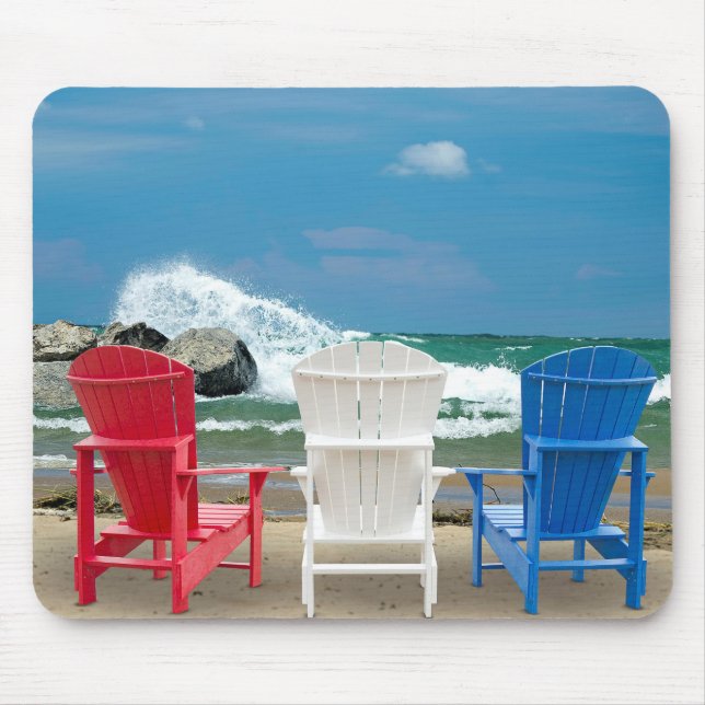 Adirondack Beach Chairs Mouse Pad (Front)