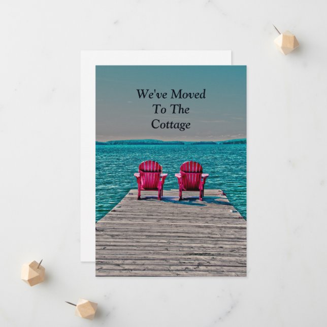 Adirondack Beach Chairs New Address Teal Moving Announcement (Front/Back In Situ)