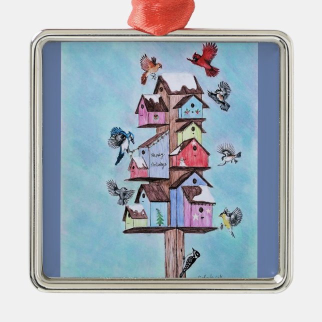 adirondack birds metal ornament (Front)