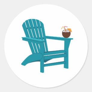 Adirondack Chair Classic Round Sticker