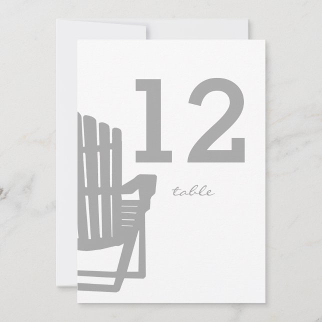 Adirondack Chair Table Number Grey (Back)