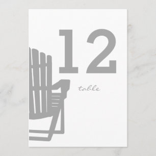 Adirondack Chair Table Number Grey