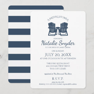 Adirondack Chairs Bridal Shower Invitation