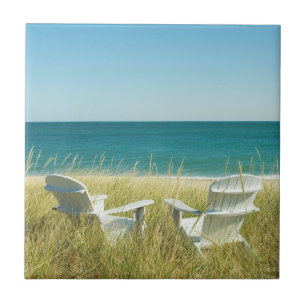 Adirondack Chairs in the Dunes Ceramic Tile